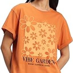 bewakoof Women's Floral Relaxed Fit T-Shirt-picture-7