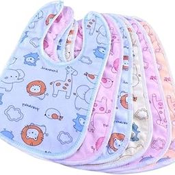 ROFORUF Waterproof Spill Resistant Baby Apron/Bib, Baby Bibs For 6 to 12 Months, Fastdry Bibs, Soft Cotton Bib-28