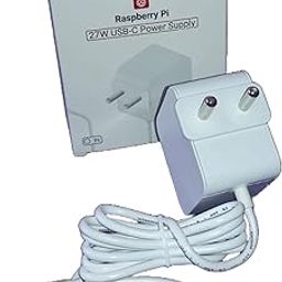 Raspberry Pi 5 Offical 27W Power Supply PD Adapter 5.1V 5A USB-C Power Supply for Raspberry Pi 5 8GB 4GB White Color BIS Approved Indian Plug-78