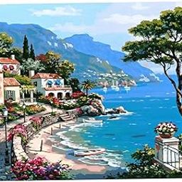 HASTHIP Paint by Numbers Kits, DIY Oil Painting, Canvas Paint by Numbers for Kits and Adults Kids Drawing Learning Class Craft Decor Home - 16 * 20 Inch, Multicolour-13