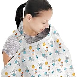 SmileyButtons 100% Organic Cotton Nursing Cover I Feeding Apron for Mom I 1 Piece-image-70