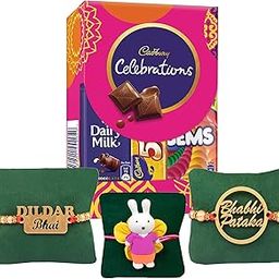 CLUZE Rakhi For Brother Bhabhi And Kid Combo Set Of 3 - Bhaiya Bhabhi Rakhi Gift Hamper - Cartoon Rakhi With Celebration Chocolate, 400 Gm-image-11