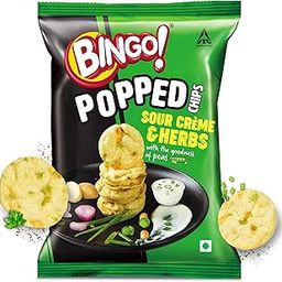 Bingo! Popped Chips - Airy, Crunchy, Zero-Gravity Snacks with 30% Less Fat (Sour Creme Flavour) - Not Fried, Not Baked, Just Popped! - 25g-image-51