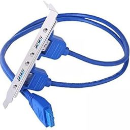 MERISHOPP 2Xdual 2 Ports USB 3.0 Back Panel to 20Pin Header Cable with Pci Bracket|Computers/Tablets & Networking | Computer Cables & Connectors | USB Cables, Hubs & Adapters-6