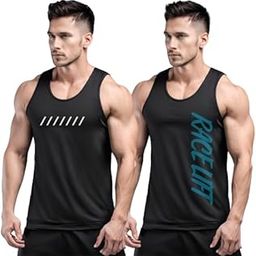 Colours RGB Men's Active Wear Sleeveless Tank top, Gym Vest, Leisure wear NCUT Combo Pack of 2-image-89