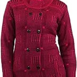 montrex Maroon Double Breasted Coat for Women-picture-31