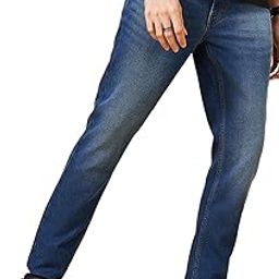 Men's Slim Tapered Fit Jeans (110147974028_Medium Blue_34)-image-42