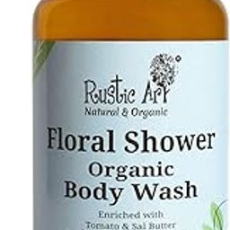 Rustic Art Floral Shower Body Wash | Organic Castile Soap | Hydrating, Nourishing & Gently Exfoliating | Sulphate & Paraben-Free | For Women & Men | Deep Cleansing & Moisturizing | 300ml-image-96
