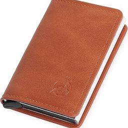 Brown RFID Protector Pu,Aluminum ATM/Credit/Debit 6 Slots 2 Cash Slot Men & Women Card Holder-picture-24