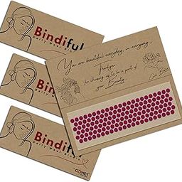 Bindiful Dailywear Hot Pink Velvet Round Bindis for Women (6mm) (bf250) (Pack of 3)-1