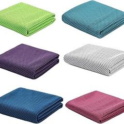SAZ DEKOR 6 Pieces Cooling Towel Absorbent 40"x 12" Cool Towel for Yoga Workout Sports-image-3