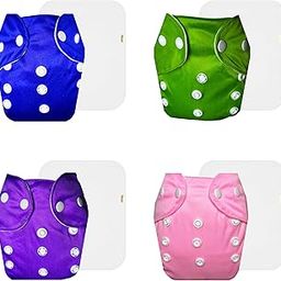 Dumbledo Lite Cloth Diaper with Cotton Insert (Pack of 4) | Hypoallergenic | Reusable & Washable | Easy to Clean | Designed by Moms | 3 Months – 2 Years | Unisex Baby-image-77