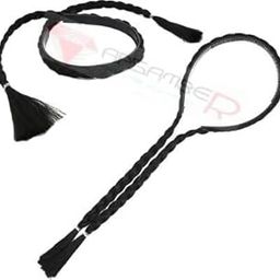 Braided Faux Hair Plaits Soft Extensions Stretchy Headband Hairband | Hair Plaited Plait Elastic Hairband for Girls & Women - Black-picture-43