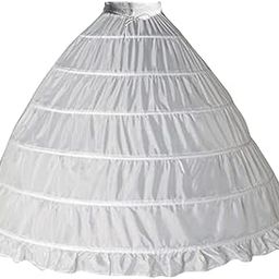 Polyester Zoya Creation 6 Ring Hoop Skirt Slips Crinoline Petticoat Long Underskirt For Wedding Bridal Dress Ball Gown For Party And Ethnic Wear White For Women Size 49 Diameter-image-40