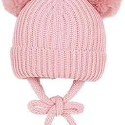 Baby Boys Girls Winter Knit Cap Soft Cotton Inside Woolen Hat | Skull Beanie Pom Pom Unisex Kids Winter Hat (6 Months to 7 Yrs)-50