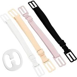 Bra Strap Elastic Holder Combo - 4 PCS Adjustable Elastic Bra Strap Holder - Anti-Slip Cleavage Enhancer, Bra Strap Converter for Racerback Tops and Dresses(Multicolour)-image-21