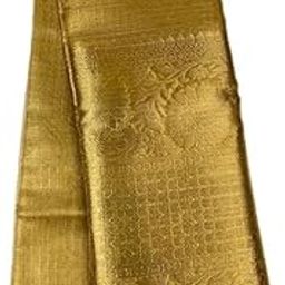 Womens Kanjivaram Banarasi Silk Saree Blend Woven Zari with Jacquard Woven Unstitched Blouse Piece.-picture-20