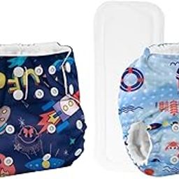 MAMAMORO Cloth Diapers for Babies | Side Leakage Proof Reusable Cloth Diaper with Quick Dry UltraThin Pads | Freesize, Rash Free, for Kids 0-3 Yrs, Assorted Colour Daiper (Pack of 2)-image-22