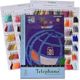 Embroiderymaterial Embroidery Thread Fabric Colour Telephone Art Silk Neelam Thread Shade Card for Fabric Dye- 600 Different Shades Fast Color-picture-26