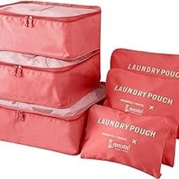 Cockatoo Horizon 6 Pc Travel Storage Bag,Travel Organizer Bags for Luggage,Material: Oxford Cloth-image-44