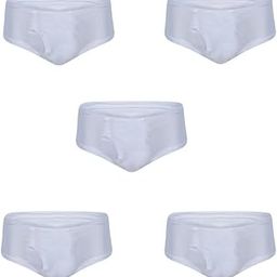 Men's Super Cotton Rib Solid Brief with Ultrasoft Waistband_White|15-20