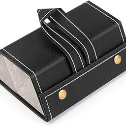 Sunglasses Organizer Box, Glass Holder Box, spectacle case of sunglasses, Specs case,Portable Glasses Organizer,Travel Folding Sunglasses PU Leather Case Home Storage. (3 Slot, Black)-10