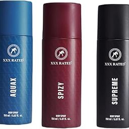 XXX Rated Aquax, Spizy & Supreme Body Spray Combo | Refreshing, Spicy & Premium Fragrance | 150 ml Each-image-72