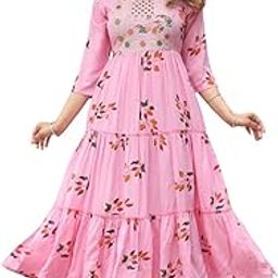 Women's Rayon Fabric Elegant Gown Soft Flowing and Comfortable Dress for Nightwear Loungewear or Special Occasions-picture-12