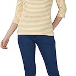 Women's Rich Cotton Casual Comfortable & Breathable Three-Quarter Sleeve Stripper Top-image-91