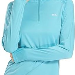 Women's UPF 50+ Sun Protection Shirt SPF Long Sleeve Lightweight Half-Zip Golf Outdoor Shirt Quick Dry Rash Guard-image-45