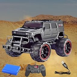 Storio RC Car Rechargeable 1:20 Scale Hummer Off-Road Remote Control Car for Kids, 2WD All Terrain Drift,2.4Ghz Long Range Race Monster Truck, Gift Boys,Girls & Adults - Black-19