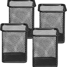 Shuban Metal Mesh Pencil Holder Square Pen Cups For Desk Organizer Classroom Organization Pencil Holders Wire Makeup Brush Holders For Desk Office Supplies -4Pcs-25