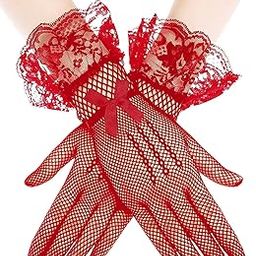 Lace Vintage Bridal Elegant Party Full Finger Gloves for Party, wedding and Anniversaries-image-65