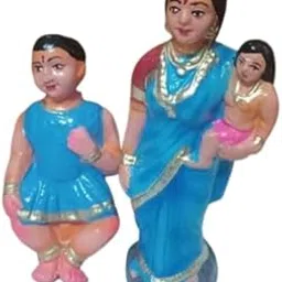 golu Clay Doll Mother Baby Set H 21cm Width 9cm Length 6cm Width 900 gram-image-44