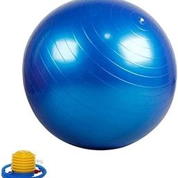GLOWICK Foot Pump Exercise Ball Anti Burst Swiss Birthing Stability Ball for Workout, Pregnancy, Balance Unisex Anti-Burst Balance Strength Building Workouts Ball (1Pcs)-image-74