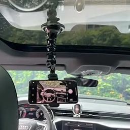 VIVITO Flexible Gooseneck Suction Cup Car Mount Holder | 360° Rotation for Phones & Action Cameras | Universal Windshield Dashboard Mount | Strong Grip, 1/4" Thread | (Pack of 1)-28