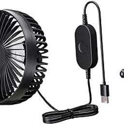 USB Car Fan Backseat Portable Headrest Mount 12V 24V for Truck Home Van Black | Home & Garden | Home Improvement | Heating, Cooling & Air | Portable Fans-image-22