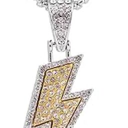 Iced Out Spark Flash Pendant Silver Chain for Men Silver | Hip Hop, Stainless Steel Boys Locket Necklace | Aesthetic Anti-Tarnish Stylish Neck Accessories-image-60