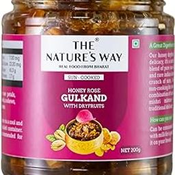 The Natures Way | Premium Honey Gulkand with Dry Fruits – Natural Rose Petals, Almonds, Cashews & Pistachios – Sweet, Healthy & Nutritious Delight (200g)-image-36