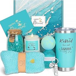 Retirement Gifts for Woman 2025, Happy Cool Retirement Gifts for Women Coworker, Teacher, Boss, Nurse, Friends, Mom, Retirees, Retired Free and Fabulous Funny Retirement Spa Gifts Basket, 8 pcs-51