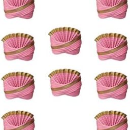 FASHION WEDS Pink Striped Traditional Turban for Men & Women (Free Size) Pack of 10-image-1