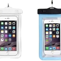 Waterproof PVC Transparent Mobile Rain Cover Pouch for Mobile Phones/Mobile Rain Cover/Mobile Cover(Pack of 2) (Multicolour)-picture-27