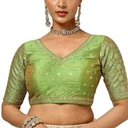 soch Womens Tussar Embroidered Padded Blouse with Sequins-picture-11