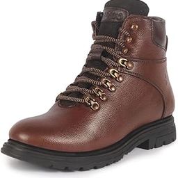 fausto Men's Genuine Leather 5-Hook Lace Up Boots for Trekking and Hiking|High Ankle Boots|Anti Skid Sole-picture-36