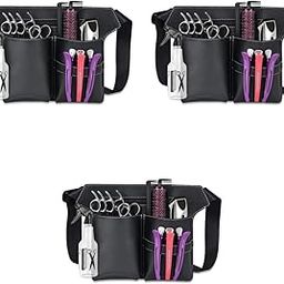MAYCREATE® Hairdresser Scissor Bag PU Leather Barber Waist Pouch Professional Hairdressing Storage Holster with Adjustable Belt Hair Salon for Scissors Tools Clips 3PCS-image-17