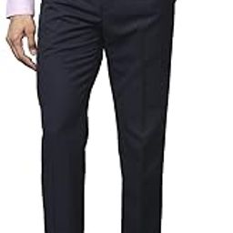 Men's Polyviscose Blend Structure Pattern Contemporary Fit Flat Front Formal Trouser-picture-4