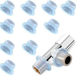 Doblopup Faucet Triangle Valve Sealing Gasket, Silicone, 10 Pack, Blue-27