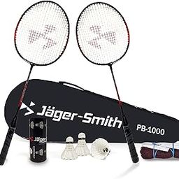 Jager-Smith PB 1000 Combo Badminton Racquet with Steel Shaft & Featherlite 2 (Pack of 3) Feather Shuttles Along with Nylon Badminton Net and Full Badminton Cover (Made in India)-13