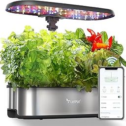 LetPot LPH-SE Hydroponics Growing System, 12 Pods Smart Herb Garden Kit Indoor, Indoor Garden, APP & WiFi Controlled, with 24W Growing LED, 5.5L Water Tank, Pump System, Automatic Timer-10