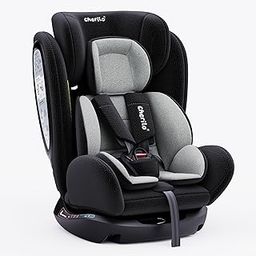 Cherilo Convertible Baby Car Seat, ECE R44/04 Safety Certified Car Seat for Kids of 0 to 12 Years Age (0-36 kg) with 4 Recline Positions, Adjustable headrest, (Black and Grey)-image-30